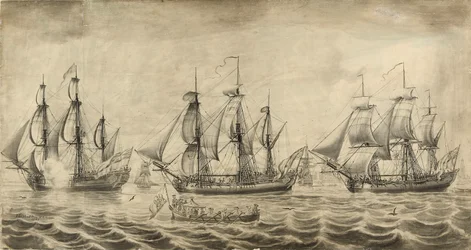 Tre skip fra Hudson#39;s Bay Company utenfor Greenwich