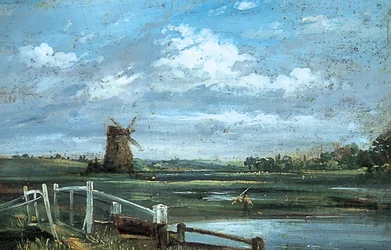Nær Haddon, Derbyshire (olje på lerret)