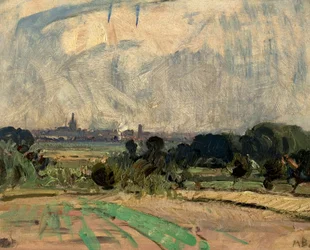 Nær Nottingham (olje på lerret)