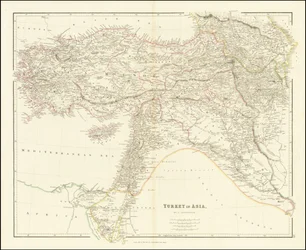 Kart over Tyrkia i Asia fra 1840