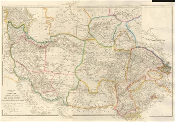 Kart over Sentral-Asia fra 1842 av John Arrowsmith