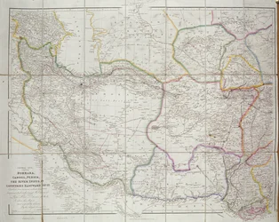 Kart over Sentral-Asia, 1834