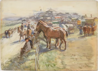 Brough Hill Fair (blyant og wc på papir)