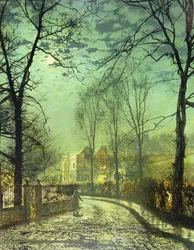 En månebelyst vei, 1800-tallet