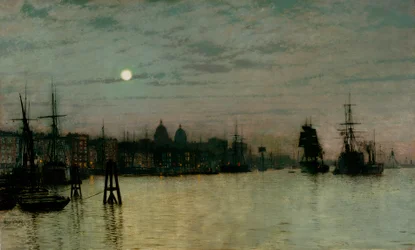 Greenwich, halvt tidevann, 1884