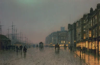 Liverpools dokker sett fra Wapping, ca. 1870