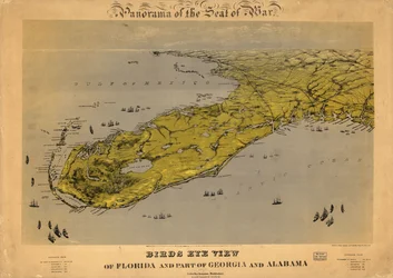 Fugleperspektiv over Florida og deler av Georgia og Alabama LOC 99447266