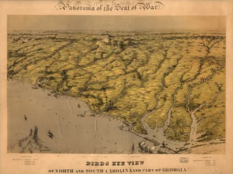 Fugleperspektiv over Nord- og Sør-Carolina og deler av Georgia. LOK 99447447