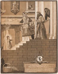 Presentasjon av jomfruen i tempelet, etter Titian (høyre ark)