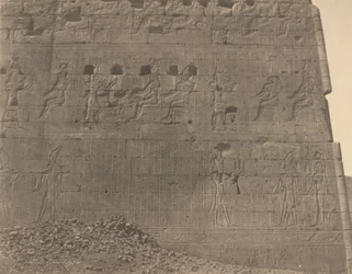 Edfu-skulpturer og inskripsjoner på orientalsk ansikt, 1854.