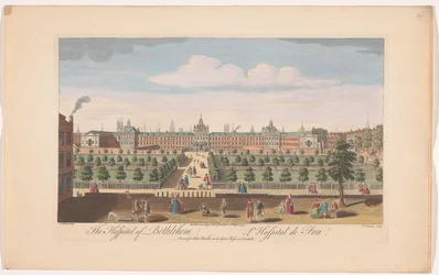 Utsikt over Betlem Royal Hospital i London Hospitalet i Betlehem (tittel på objekt)