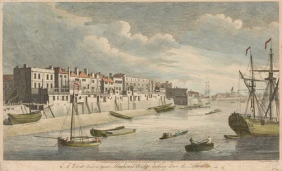 Utsikt tatt nær Limehouse Bridge, nedover Themsen