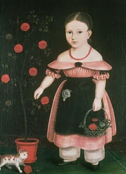Liten jente i lavendel, ca. 1840