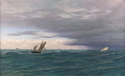 Yachter i sjøgang, Middelhavet, 1871