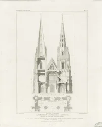 Lichfield Cathedral - West Front: gravering, nd [c 1819]