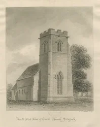 Slottskirken - Kirke: sepia tegning