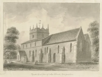 Colton Church: sepia-tegning, 1842