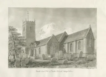Enville kirke: sepia-tegning, 1846