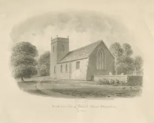 Farvel Church: sepia tegning