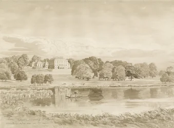 Patshull House: sepia vasketegning, 26. august 1820