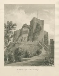 Tamworth Castle: sepia-tegning, april 1849 (tegning)