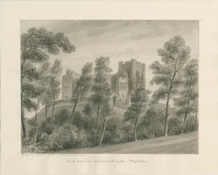 Tamworth Castle: sepia-tegning, april 1849 (tegning)