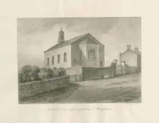 Thursfield Chapel: sepia vask tegning