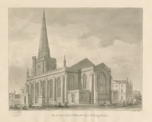 Uttoxeter kirke [Ny]: sepia vask tegning