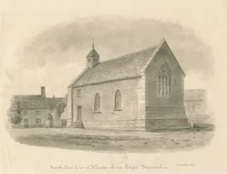 Wheaton Aston Chapel: sepia vask tegning