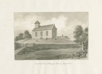 Wigginton Church: sepia-tegning, 1848