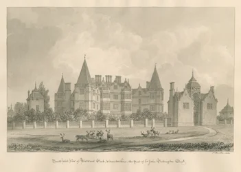 Worcestershire - Westwood Park: sepia-tegning, 1820