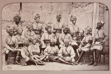 Britiske og innfødte offiserer, 3rd Regiment of Bengal Cavalry