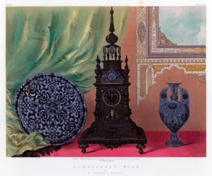 Damascenert verk, 1800-tallet.