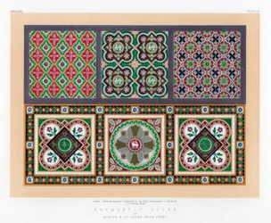 Enkaustiske fliser, 1800-tallet.