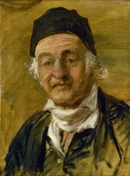 Portrett av «Commodore» Samuel Wilkes, beboer ved Greenwich Hospital (London, England), deltok i slaget ved Trafalgar (1805), men tittelen Commodore han bærer er bare et kallenavn.