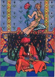 Reverie of Ormuz the Persian, illustrasjon fra The Garden of Kama (og andre tekster fra India), 1920