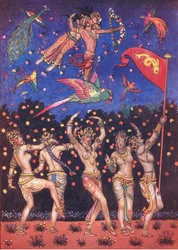 Kamas hage, illustrasjon fra Kamas hage (og andre lyriske dikt fra India), 1920