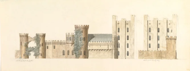 North Aspects of Lea Castle og West Aspect of Wolverley, Cookley, Worcestershire, ca. 1816.