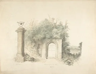 Tittelside til en gruppe av planer, forhøyninger og naturskjønne interiører av Lea Castle, Worcestershire..., 18