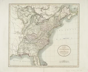 Et nytt kart over USA, fra de siste myndighetene, 1806