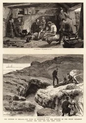 Nøden i Irland, hertugen av Edinburgh og offiserene fra Relief Squadron besøker de syke utenfor vestkysten