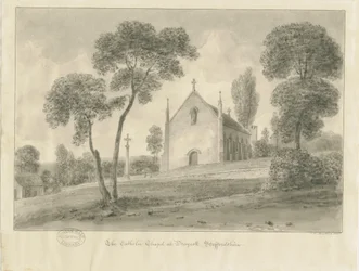 Cresswell - det katolske kapellet i Draycott-in-the-Moors, 1841