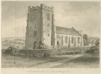 Kingsley Church: sepia-tegning, 1841