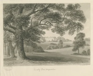 Loxley Park: sepia-tegning, 1841