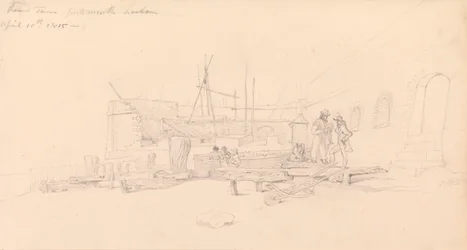 Tegning av Round Tower, Portsmouth havn