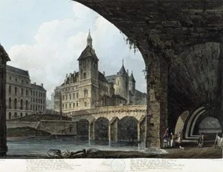 Paris: Le Pont au Change - i "" Paris sett av J.C. Mats", red. Miller, London