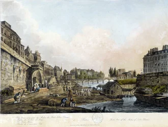 Paris: Utsikt over Pont Notre-Dame - i "Paris vu par J.C. Mats", red. Miller, London