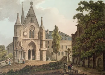 College de Navarre i Paris, gravert av I. Hill, 1809 (akvatint)