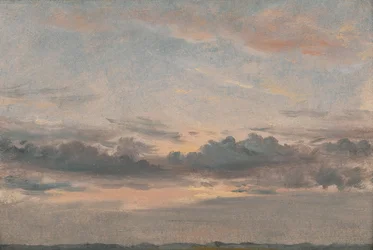 En skystudie, solnedgang, ca. 1821.