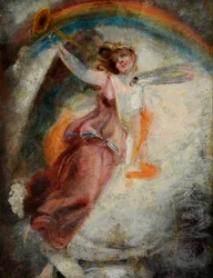 A Herald Angel (olje på lerret)